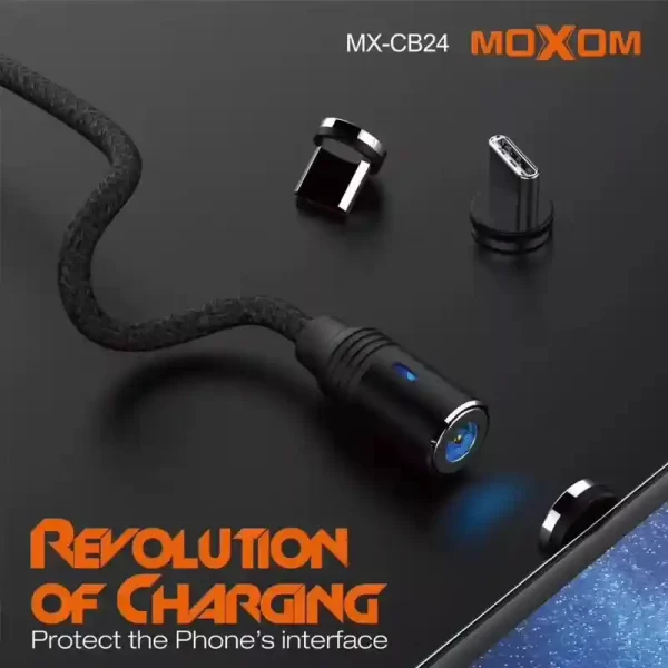 کابل شارژ مغناطیسی USB به MICRO موکسوم مدل MX_CB24 - Image 4