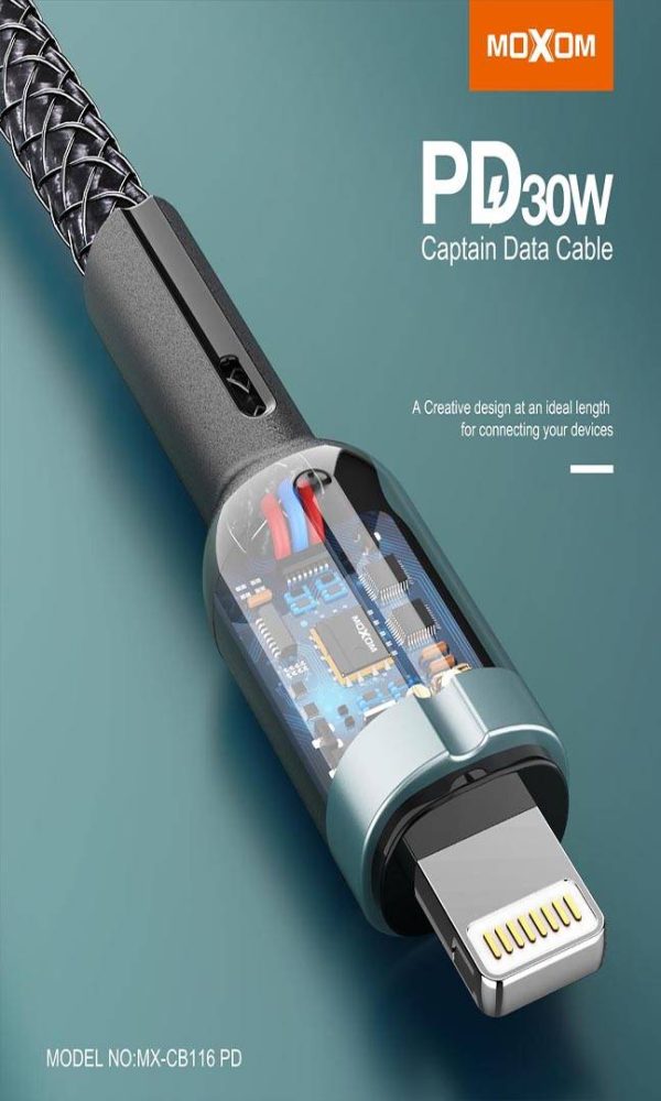 کابل شارژ TYPE-C به LIGHTNING موکسوم مدل MX-CB116 - Image 7