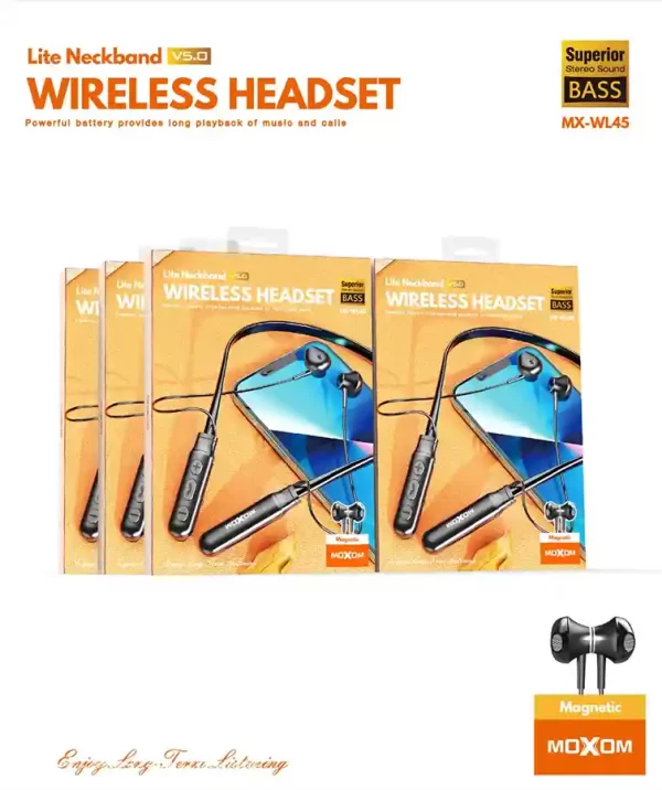 هندزفری گردنی بلوتوثی موکسوم مدل MX-WL45 - Image 4