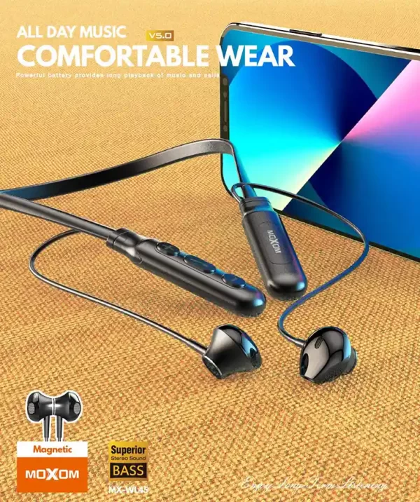 هندزفری گردنی بلوتوثی موکسوم مدل MX-WL45 - Image 2