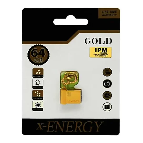 فلش مموری X-ENERGY مدل GOLD ظرفیت 64گیگ