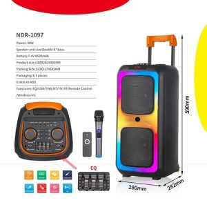 اسپیکر بلوتوثی قابل حمل برند NDR مدل NDR-1097