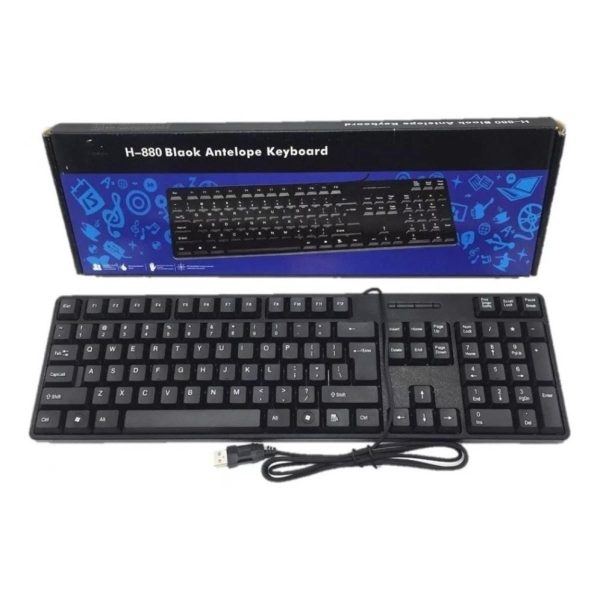 کیبورد HP مدل H-880 BLACK ANTELOPE